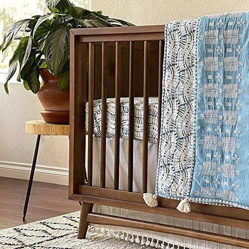 Crane Baby Indigo Blue Crib Mattress Sheet